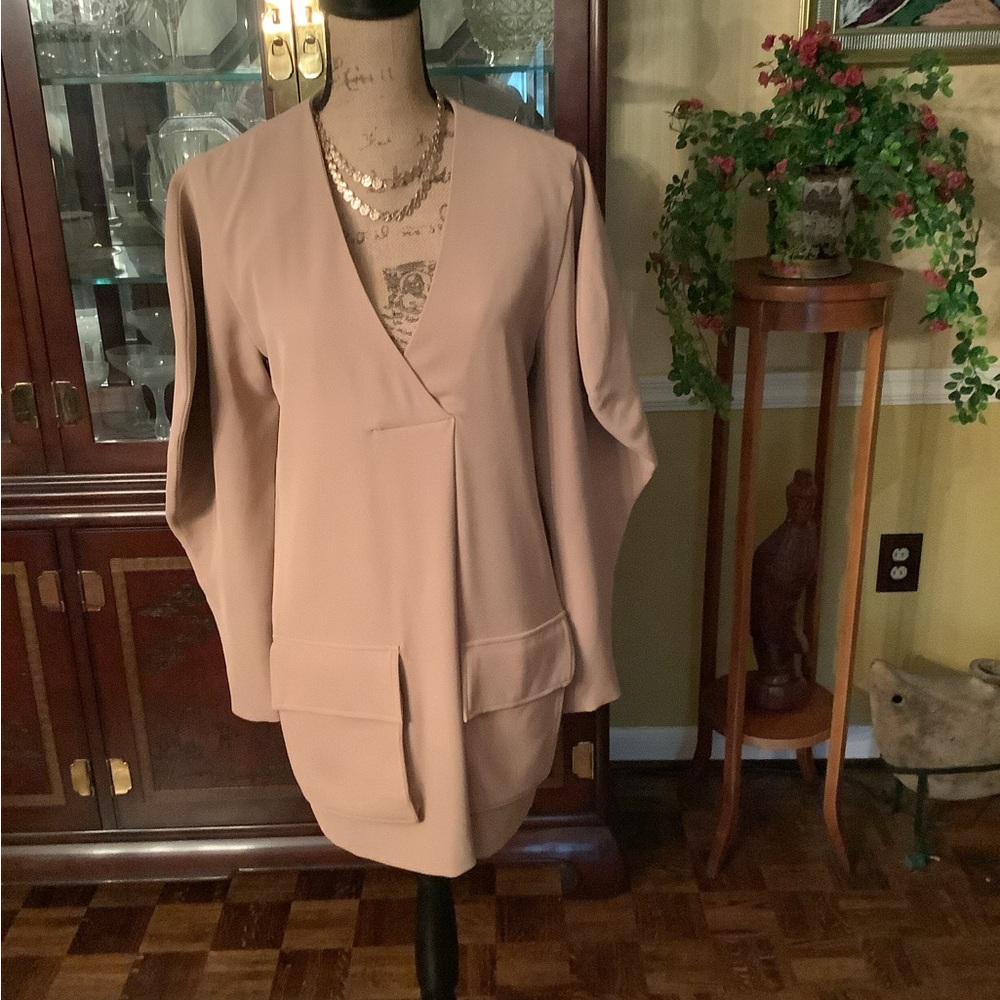Elegant Tan Women's Tunic Top